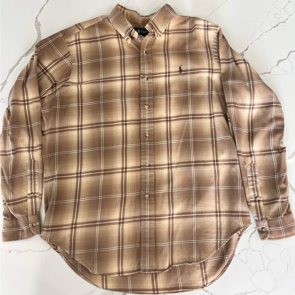 Polo Ralph Lauren men’s Flannel button up shirt size Large